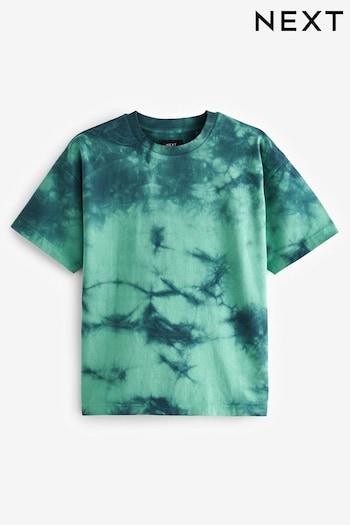 Green Relaxed Fit Tie-Dye Short Sleeve T-Shirt (3-16yrs) (U26215) | £8 - £13