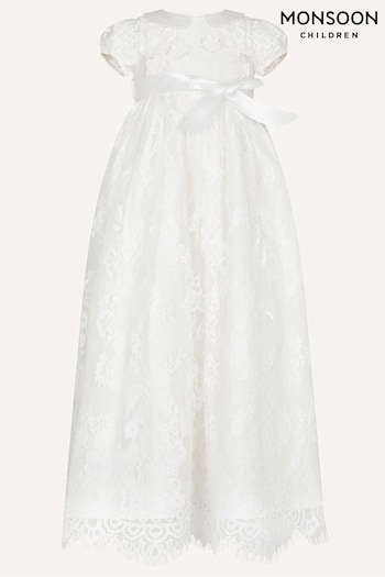 Monsoon Natural Baby Provenza Silk Christening Gown (U26634) | £125