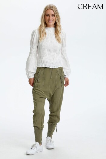 Cream Nanna Tie Waist Cargo BOSS trousers (U26750) | £75