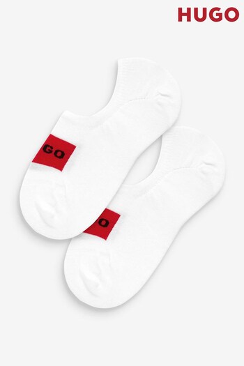 HUGO Womens Black Low Cut Label Socks 2 Pack (U27512) | £11