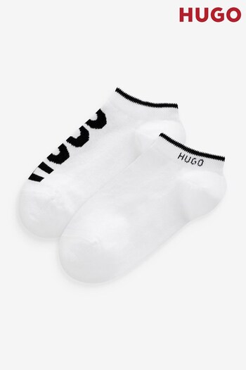 HUGO White Logo Socks 2 Pack (U27514) | £11