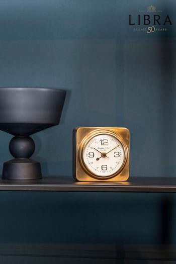 Libra Gold Thompson Square Carriage Mantel Clock (U27998) | £87