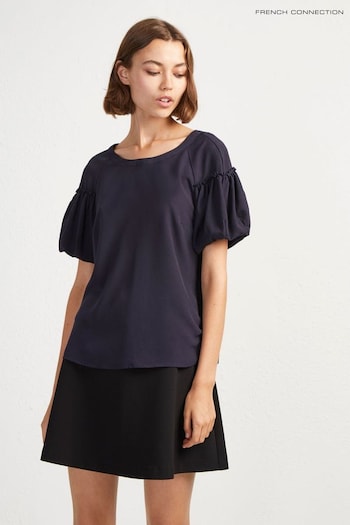 French Connection Crepe Light Puff Sleeve Top (U28263) | £45