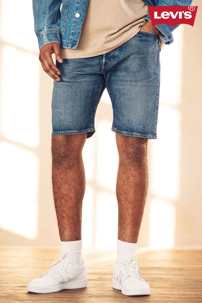 Buy Men s Denim Plain Shorts Online Next UK