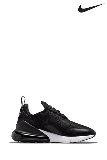 Nike Black/White/Grey Air Max 270 Youth Trainers (U28507) | £90