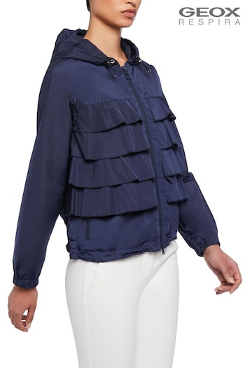 Geox Womens Blue Soleil Bomber Jacket (U28511) | £209