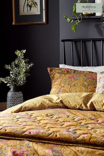 Morris & Co. Saffron Yellow Seasons by May 200 Thread Count Quilted Throw (U28532) | £275