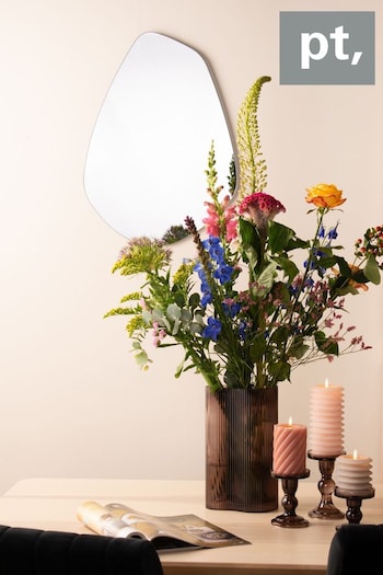 pt, Brown Large Allure Wave Glass Vase (U29030) | £41