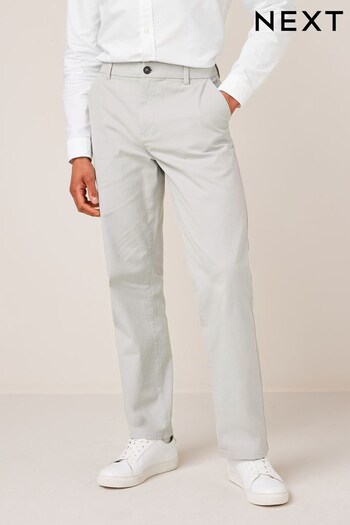 Light Grey Relaxed Stretch Chino Trousers (U29107) | £24