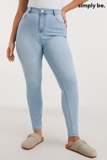 Simply Be Blue Booty Booster Skinny Jeans (U29501) | £30