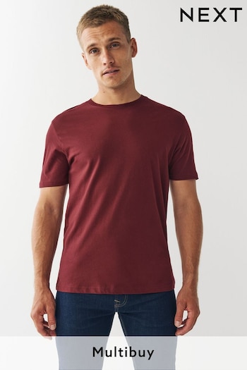 Burgundy Red Essential Crew Neck T-Shirt (U29642) | £8