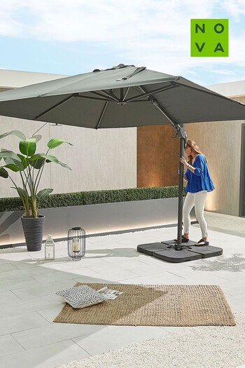Nova Outdoor Living Grey Genesis Cantilever Square Parasol with Cover (U29847) | £380
