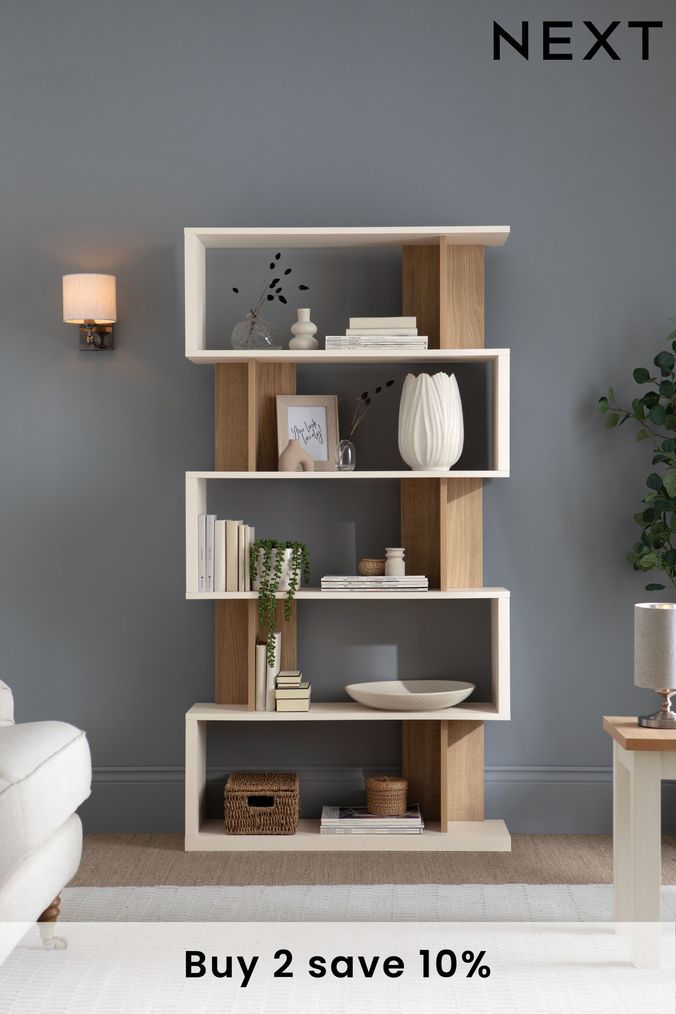 Cream Malvern Oak Effect Tall Shelf (U30104) | £275