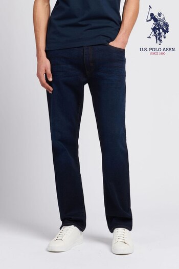U.S. Polo Assn Blue 5 Pocket Denim Straight Relaxed Jeans (U30228) | £60