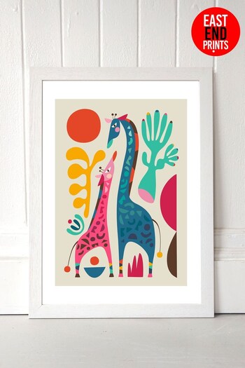 East End Prints Cream Giraffes Print by Rachel Lee (U30308) | £47 - £132