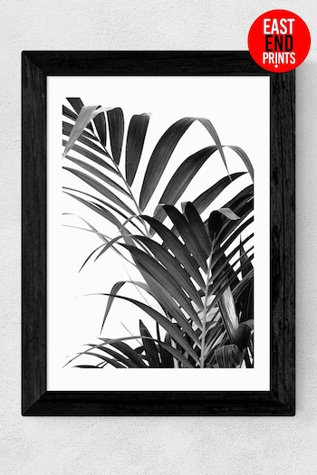 East End Prints Grey Palm Leaf 02 Print by Honeymoon Hotel (U30326) | £47 - £132