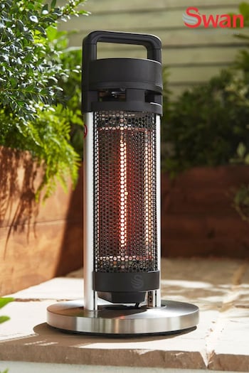 Swan Black Portable Patio Heater (U30392) | £100