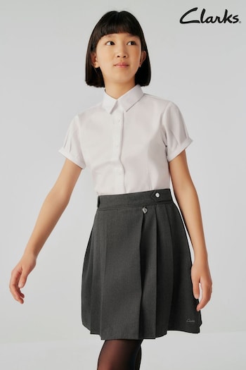 Clarks Grey School Pleat Skirt (U30426) | £12 - £14