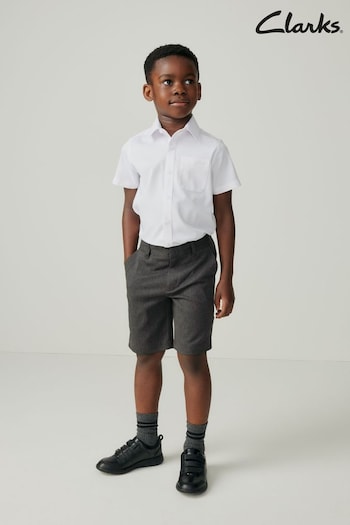 Clarks Grey Regular Waist Back to School Boys Shorts contrast (U30629) | £12 - £14
