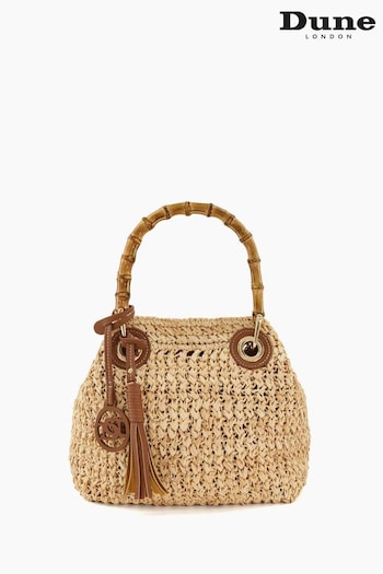 Dune London Natural Delta Bamboo Handle Bag (U30631) | £90