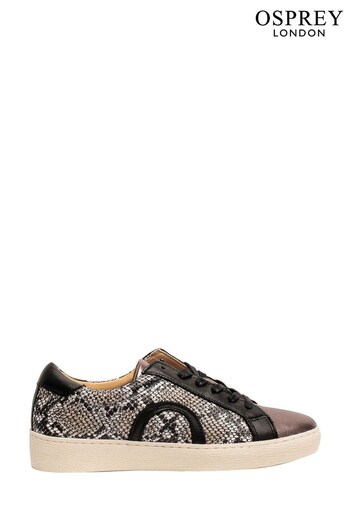 OSPREY LONDON Women's 'The Juniper' Metalic Snake Low-Top Shoes (U30782) | £195