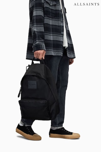 AllSaints Black Carabiner Nylon Back Bag (U30797) | £149