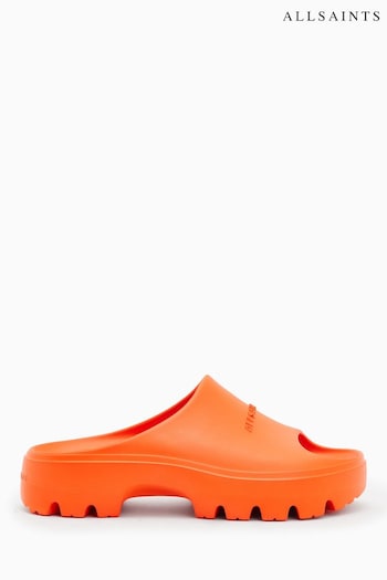 AllSaints Orange Eclipse Flatform Sliders (U30803) | £79