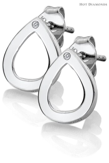 Hot Diamonds Silver Diamond Amulet Teardrop Earrings (U30832) | £30