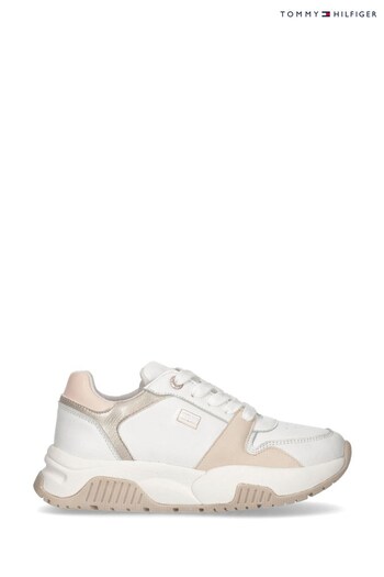 Tommy Noir Hilfiger White Low Cut Lace-Up Sneakers (U30970) | £77