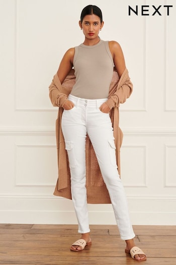 White Lift, Slim And Shape Slim Cargo Jeans (U30982) | £12