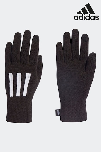 adidas Black Adult 3-Stripes Conductive Gloves (U30986) | £23