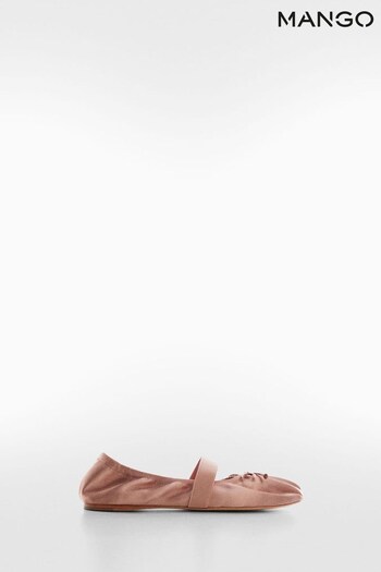 Mango Pink Elastic Satin Ballerina Trail Shoes (U31201) | £80