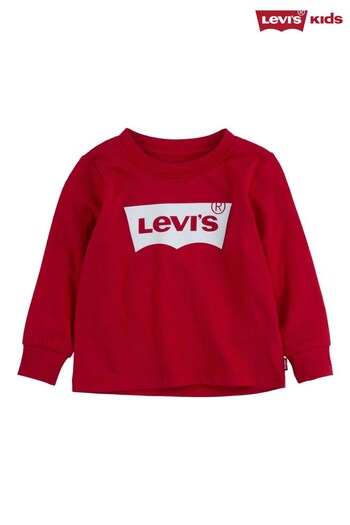 Levi's® Red Baby Long Sleeved Batwing T-Shirt (U31260) | £18