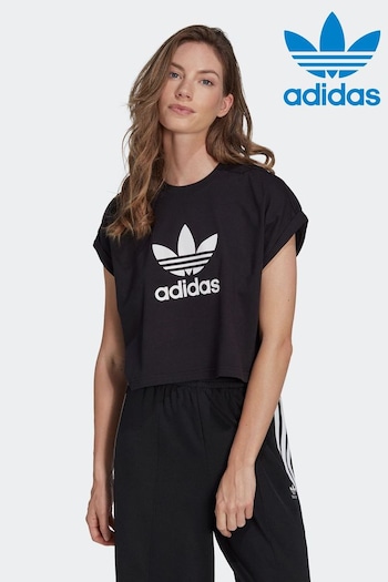 adidas attention Originals Adicolor Classics Short Trefoil Black T-Shirt (U31491) | £28