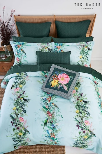 Ted Baker Opal Blue Tropical Elevations 220 Thread Count Cotton Sateen Duvet Cover (U31668) | £85 - £145