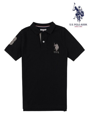 U.S. Polo Watches Assn Black Player 3 Polo Watches Shirt (U31687) | £28 - £38