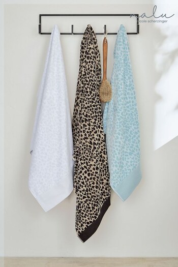 Nalu Nicole Scherzinger Black Koko Combed Cotton Velour Towel (U32005) | £14 - £22