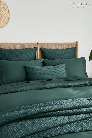 Ted Baker Forest Green Silky Smooth Plain Dye 250 Thread Count Cotton Pillowcase (U32043) | £15