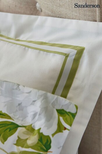 Sanderson English Pear Green Adele 180 Thread Count Cotton Percale Oxford Pillowcase (U32076) | £40