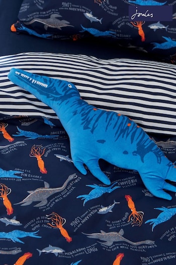 Joules Multi Sea Monsters Velvet Embroidered Cushion (U32081) | £20