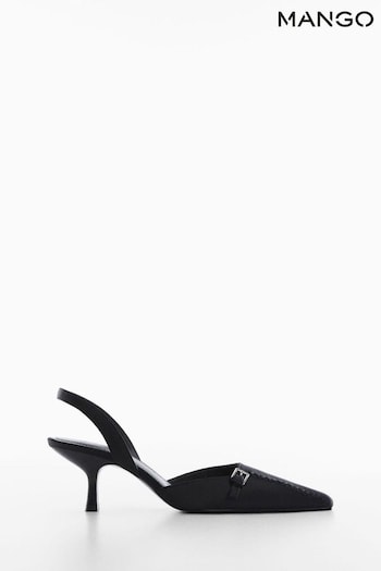 Mango Sling Back Heel Black Shoes (U32335) | £60
