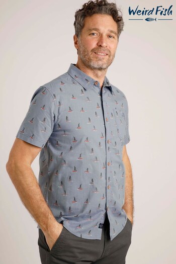 Weird Fish Monto Organic Short Sleeve Printed Shirt (U32337) | £40