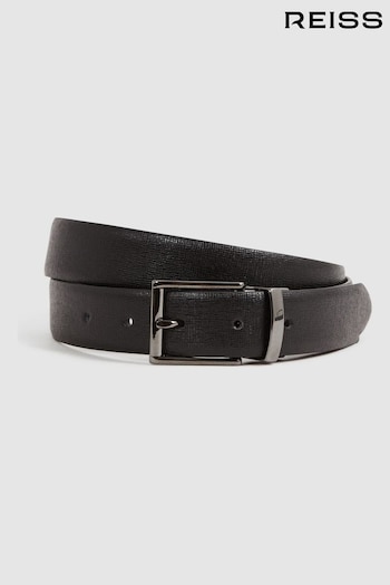 Reiss Black/Brown Ricky Reversible Leather Belt (U32997) | £55