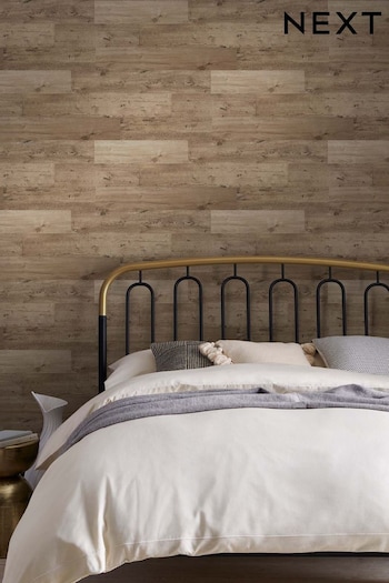Light Natural Atelier-lumieresShops Bronx Wood Effect Wallpaper Wallpaper (U34021) | £34