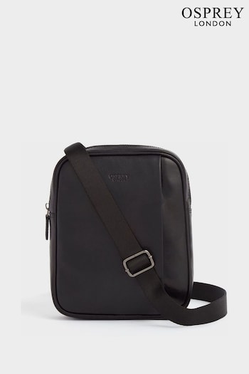 OSPREY LONDON Carter Saddle Leather Small Messenger Bag (U34101) | £185