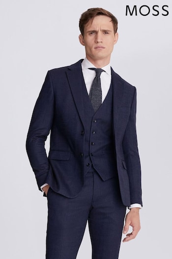 MOSS Blue Slim Fit Twisted Suit (U34164) | £159