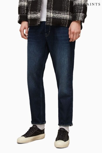AllSaints Blue Jack Selvedge Taper Leg Smock Jeans (U34370) | £139