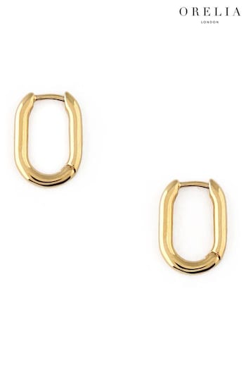 Orelia London Gold Plated Mini Oval Hoop Earrings (U35239) | £15