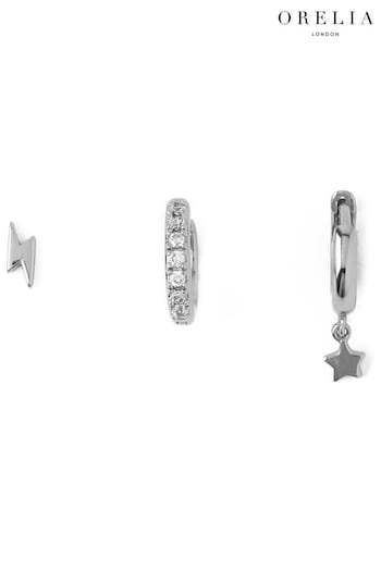 Orelia London Silver Lightning & Star Ear Party Earrings (U35251) | £28