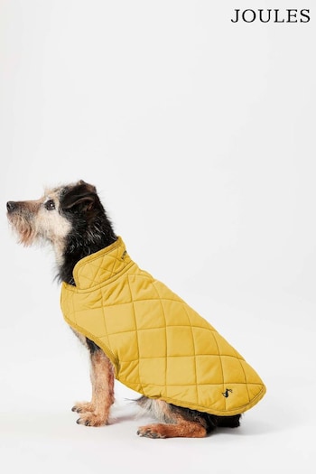 Joules Yellow Quilted Dog Coat (U35925) | £18 - £27